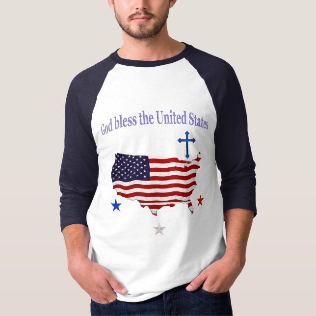 Gott segne die USA T-Shirt (Vorderseite)