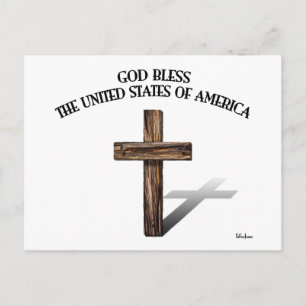 GOTT SEGNE DIE VEREINIGTEN STAATEN VON AMERIKA rau Postkarte