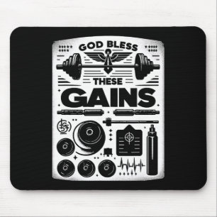 Gott segne diese Gewinner Muskelkraft-Bodybuilding Mousepad