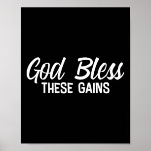 Gott segne diese Gewinner Muskelkraft-Bodybuilding Poster