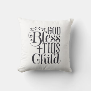 Gott segne diese Kinder-Taufe Christlich Kissen