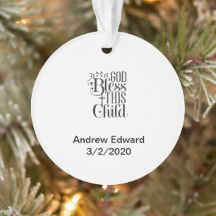 Gott segne dieses Kind Christliche Taufe eines neu Ornament