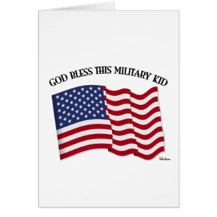 GOTT SEGNE DIESES MILITÄRKIND mit US-Flagge