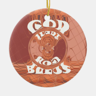 Gott segne Euch – Afrikanisch inspirierter spiritu Keramik Ornament