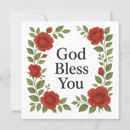 Gott segne Euch religiöse Rosen-Blumenkarten