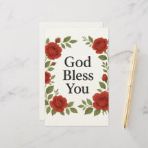 Gott segne Euch religiöse Rosen-Blumenkarten