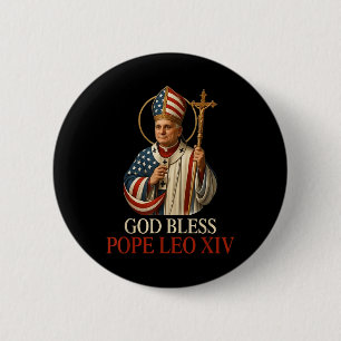 Gott segne neuer Papst Leo Xiv Katholische Kirche Button