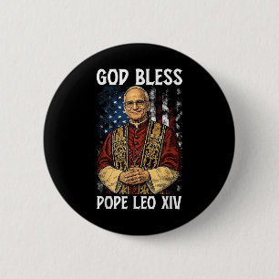 Gott segne neuer Papst Leo Xiv Katholische Kirche Button