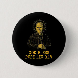 Gott segne neuer Papst Leo Xiv Katholische Kirche Button