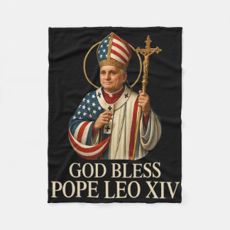 Gott segne neuer Papst Leo Xiv Katholische Kirche  Fleecedecke