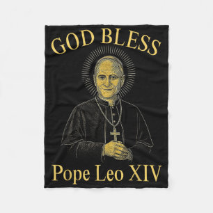 Gott segne neuer Papst Leo Xiv Katholische Kirche Fleecedecke