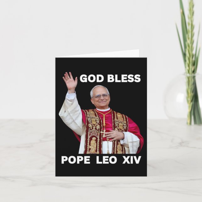 Gott segne neuer Papst Leo Xiv Katholische Kirche  Karte (Vorderseite)