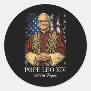 Gott segne neuer Papst Leo Xiv Katholische Kirche  Runder Aufkleber