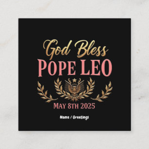 Gott segne Papst Leo feiert neuen Papst 8. Mai 202 Quadratische Visitenkarte