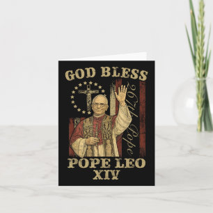 Gott segne Papst Leo Xiv Kardinal Robert Prevost Karte