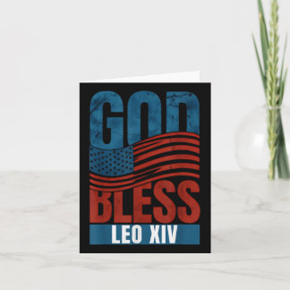 Gott segne Papst Leo Xiv Patriotische Flagge der U Karte