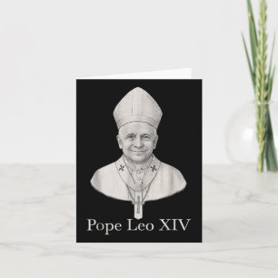 Gott segne Papst Leo Xiv Portrait Karte