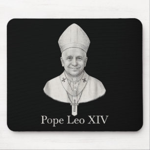Gott segne Papst Leo Xiv Portrait Mousepad