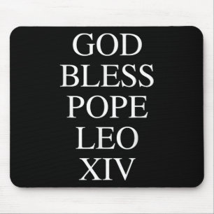 Gott segne Papst Leo Xiv Religiöse katholische Kir Mousepad