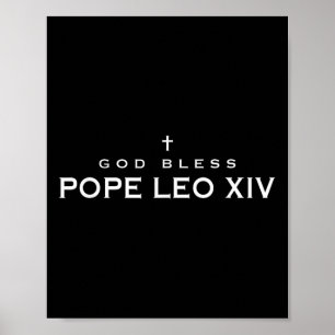 Gott segne Papst Leo Xiv Robert Francis Prevost Pa Poster