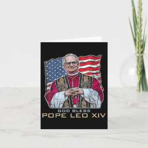 Gott segne Papst Leo Xiv Robert New Pope Retro Ame Karte