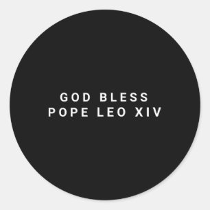 Gott segne Papst Leo Xiv Runder Aufkleber