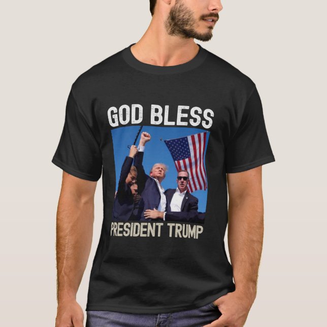 Gott segne Präsident Trump schießt politischen Got T-Shirt (Vorderseite)