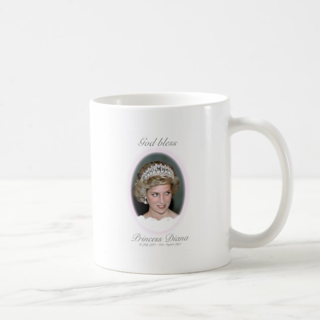 Gott segne Prinzessin Diana - Erinnerung Kaffeetasse (Rechts)