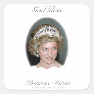 Gott segne Prinzessin Diana - Erinnerung Quadratischer Aufkleber