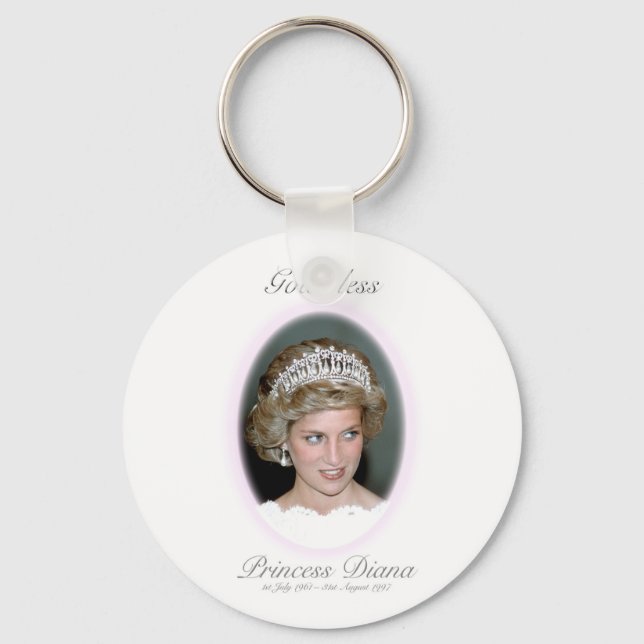Gott segne Prinzessin Diana - Erinnerung Schlüsselanhänger (Vorderseite)