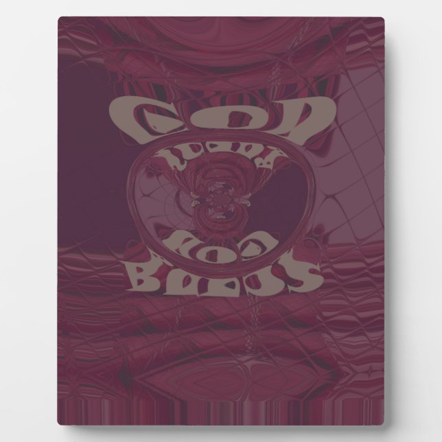 Gott segne Sie Giraffen Art Print/Design Fotoplatte (Vorderseite)