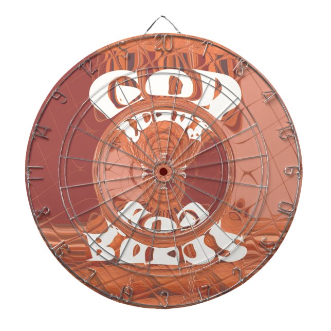 Gott segne Sie vom inspirierenden Textdesign. Dartscheibe (vorne)