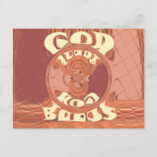 Gott segne Sie vom inspirierenden Textdesign. Postkarte