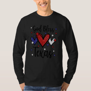 Gott segne Texas Herz für Patriotische Frauen & Fo T-Shirt