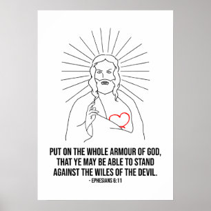 Gott segne und Rett dir. Die Rüstung Gottes anzieh Poster