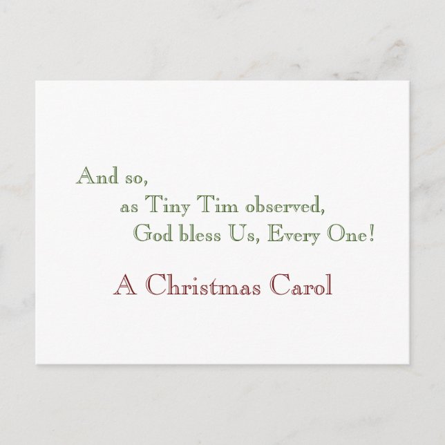 Gott segne uns, jeder! Postkarte (Vorderseite)