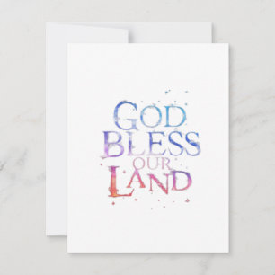 Gott segne unser Land Mitteilungskarte