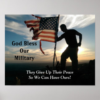Gott segne unser militärisches Poster