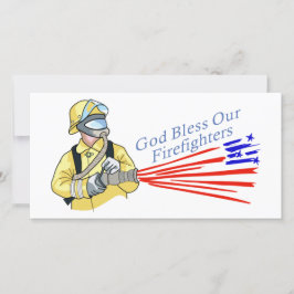 Gott segne unsere Feuerwehrmänner Dankeskarte