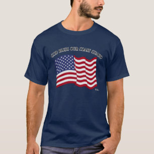 Gott segne unsere Küstenwache mit der USA-Flagge T-Shirt