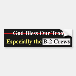 Gott segne unsere Truppen, besonders die B-2-Crews Autoaufkleber