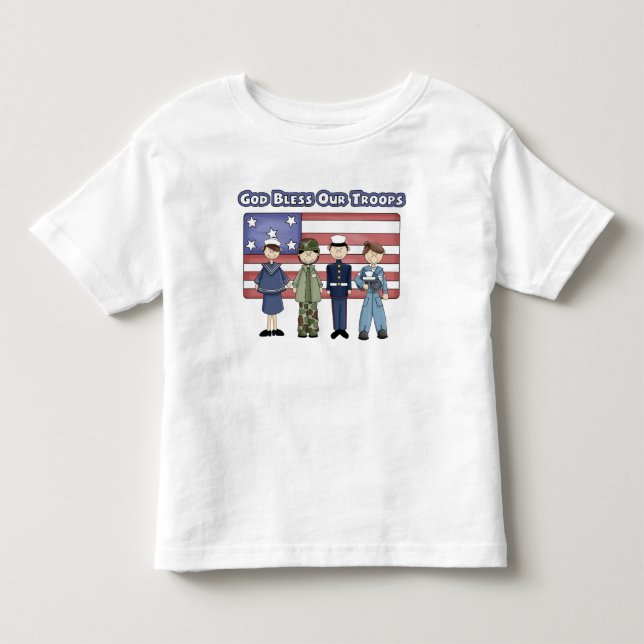 Gott segne unsere Truppen - Kleinkind T - Shirt (Vorderseite)