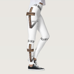 Gott segne unsere Truppen mit Kreuz Leggings