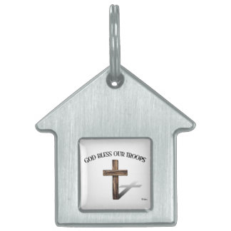 Gott segne unsere Truppen mit robustem Kreuz Tiermarke
