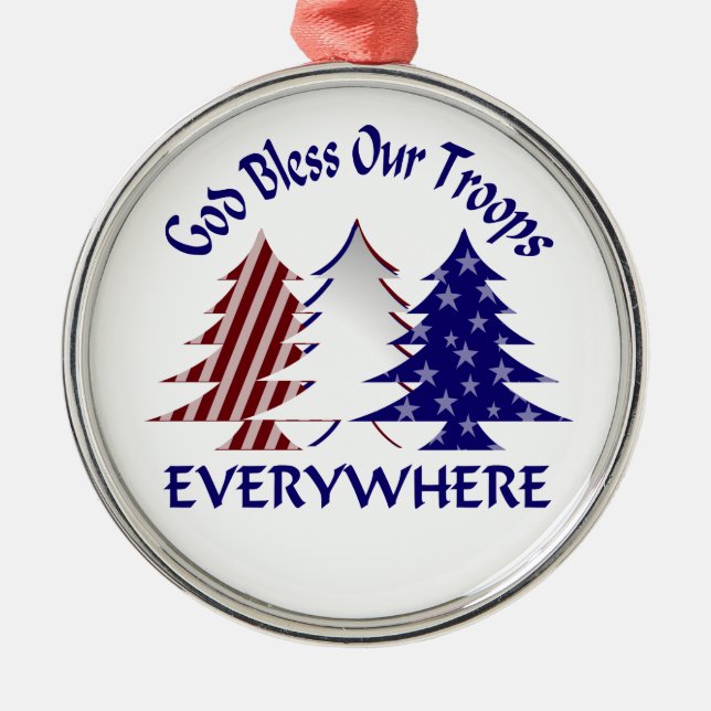 Gott segne unsere Truppen Weihnachten Ornament Aus Metall (Vorne)