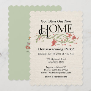 Gott segne unsere Zuhause: Personalisiert Einladung