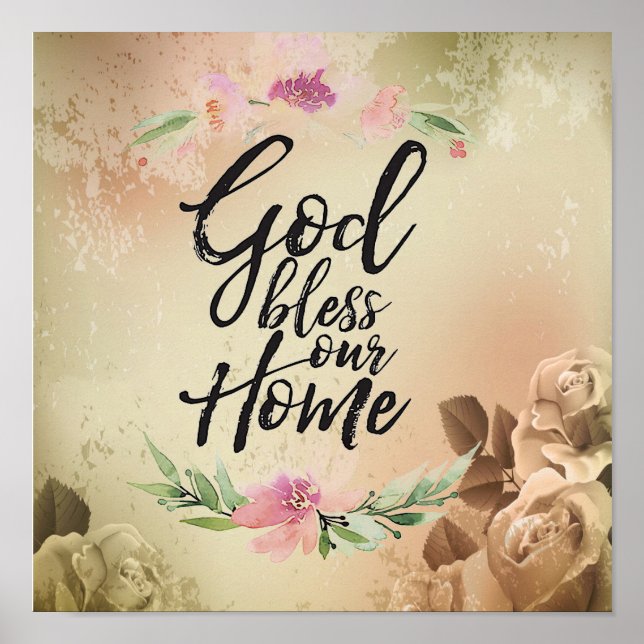 Gott segne unsere Zuhause Poster (Vorne)