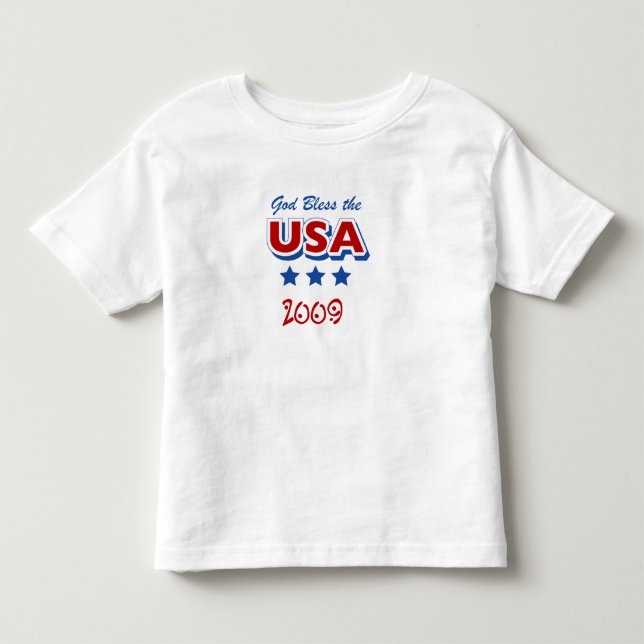 Gott segne USA 2009 Kleinkind T Shirt (Vorderseite)