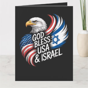 Gott segne USA Israel Dankeskarte