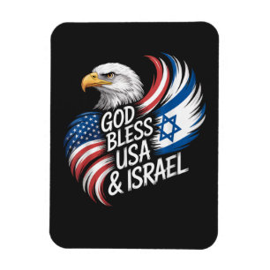 Gott segne USA Israel Magnet
